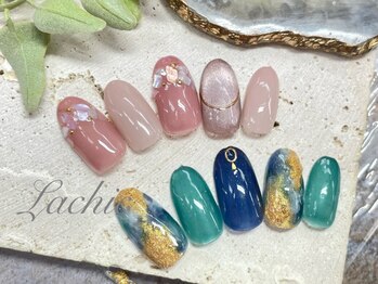 ラシック(Lachic)の写真/初回オフ無料☆〈高品質ケア付〉定額シンプル(ラメグラorシアグラ)¥4180☆上品可愛い大人女性ネイルも叶う!