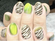 アリイネイルズ(ALII Nails)/ゼブラ×マグネット×ミラー