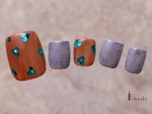 アイネイルズ 吉祥寺店(I nails)/ホロフラワー砂フットネイル