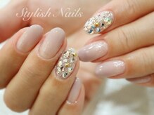 スタイリッシュネイルズ(Stylish Nails)/シンプルグラデ＆キラキラ全面