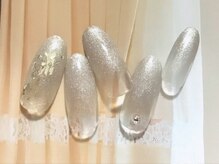 ビューティーネイルサロン クリアーズ(Clears)/グレーラメグラデーション