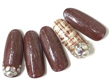 コルン/ツイードネイル・冬ネイル