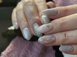 奥行きオーロラスノーネイル