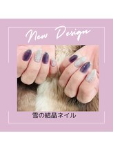 エクシア(ecxia)/雪の結晶ネイル