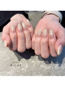 リッシュ(RICHE)/クリームイエローのラメグラ