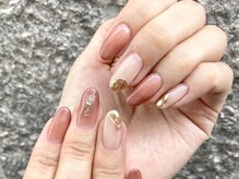 ミネルバネイル(MINERVA nail)/くすみピンクのニュアンスミラー