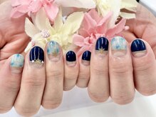 ディーネイル 京橋(D-nail)/立和名/雪の結晶で冬感upネイル