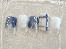 ネイビー×ホワイトチェック