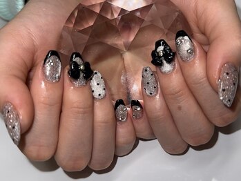 ビーアヴニール(B.Avenir)/ドット×リボンネイル