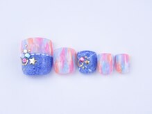 まつげアンドネイル ディアマンローズ(DIAMANT ROSE)/デニムフットネイル・6600円