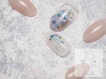 オトナネイル(otona nail)/紫陽花ムーンネイル