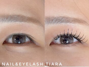 ティアラ(TIARA)の写真/眉毛とセットがお勧め♪初めてのエクステはお手頃価格なTIARAで＊同時施術のご希望は電話予約が◎