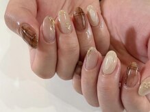 アイネイルズ 渋谷店(I nails)/【Yuki.f】ブラウンチェック