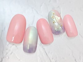 パステルタイダイネイル