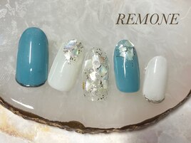 涼しげ夏ネイル