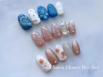 ハニービービー(Honey Bee Bee)の写真/【初めての方も大歓迎◎】普段のネイル～特別なイベントに合わせた自分らしいネイルまで幅広く実現★