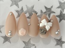 ジェミーネイル エビス(Jemiy nail ebisu)/マットリボンバラ10480yen
