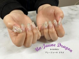 【自爪ネイル】フラワーネイル