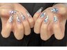 【ハンドネイル】チップ長さ出し10本＋ホロシェルネイル