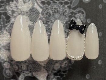 ジェミーネイル エビス(Jemiy nail ebisu)/ヌーディチェーンリボン7480yen