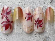 フリークネイル(FREAK Nail)/秋紅葉アート塗りかけ &nbsp;¥12000