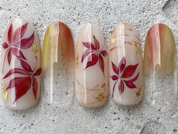 秋紅葉アート塗りかけ ¥12000