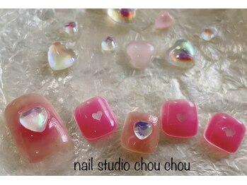 ネイルアンドアイラッシュスタジオ シュシュ(chouchou)/春夏秋冬フットネイル