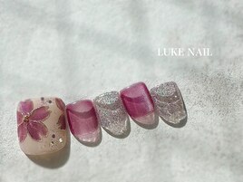 桜フットネイル マグネット お花