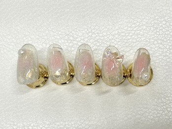 チークリボンネイル☆