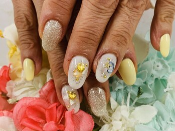 ダブルネイル(Double Nail)/【ほり】爽やかイエロー