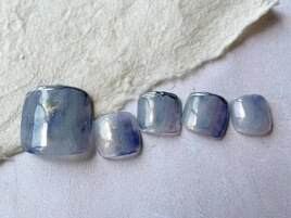 ブルー華奢ミラーライン¥8200