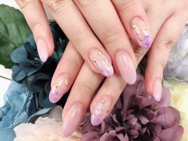 【小山】パープルキラキラnail