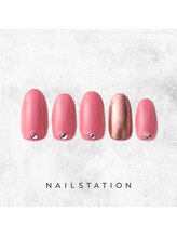 ネイルステーション ルミネ新宿1店(NAIL STATION)/シンプルネイル／パラジェル