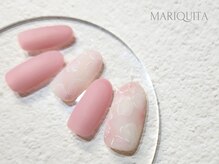 ネイルサロン マリキータ(MARIQUITA)/ふんわり桜/すりガラス風ネイル