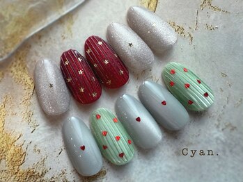 シアン(Cyan)/12月限定/季節の流行デザイン