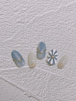 シェリーネイル(Cherie Nail)/ぷっくりフラワーネイル♪