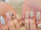 girly 手描きnail