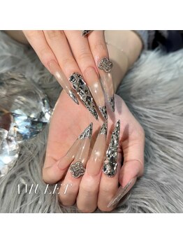 ガラスフレンチネイル
