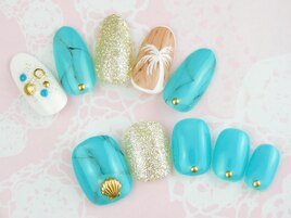 ハンド＆フットお揃いネイル