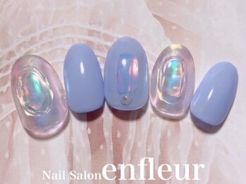 ネイルサロン アンフルール/オーロラ☆うるうる氷ネイル