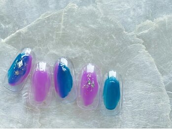 モグネイル(Mogunail)/7.8月定額A 塗りかけネイル