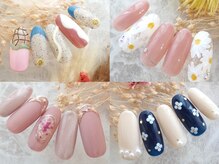 ラルネイル 大宮(Lull. nail)/#お花#ニュアンス#春#トレンド