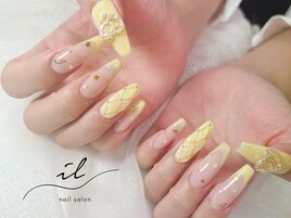 黄色×キルティング×フレンチ
