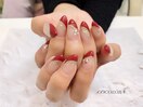 斜めフレンチ/ボルドー/ストーン