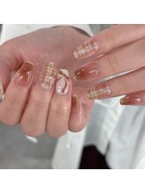 アングゥイー(ungu iE)/full art/秋チェック×リボン