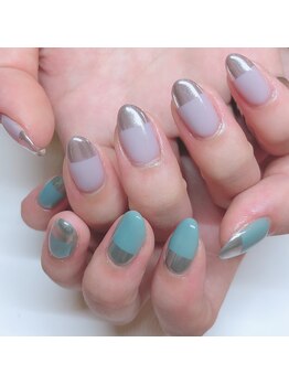 アールローズ(R-rose)/ハーフミラーネイル