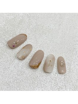 アイミーモア 国立店(aimer more)/ミラー×押し花ネイル