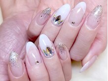 ネイルマジック 仙台一番町店(NAIL MAJIC)/冬のホワイトネイル☆