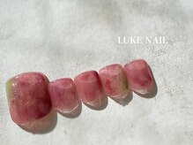 ルークネイル(LUKE NAIL)/桜マーブルフットネイル ピンク