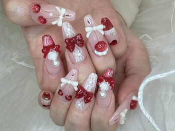 マグネットチェリーネイル